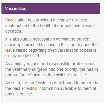 BSAVA vaccine